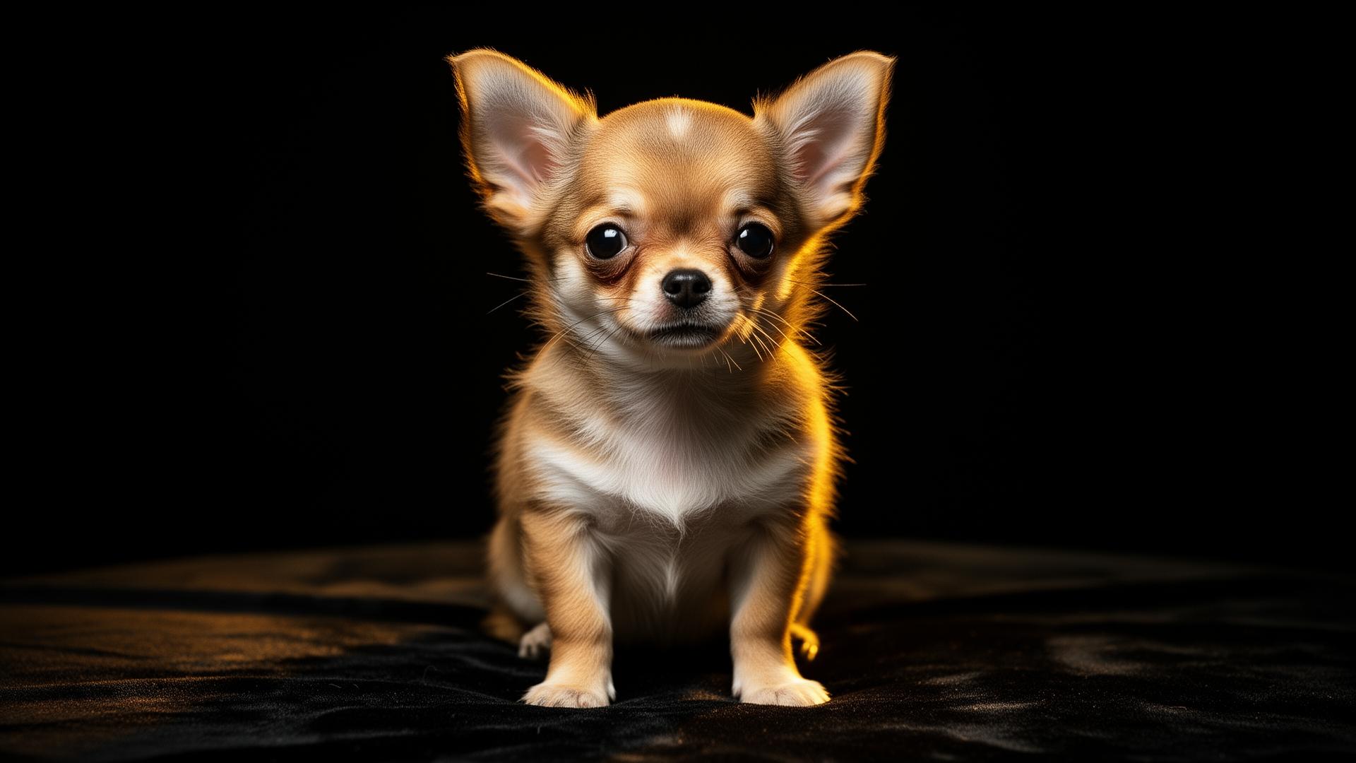 Chihuahua Apple Head premium do Canil Ross em retrato editorial